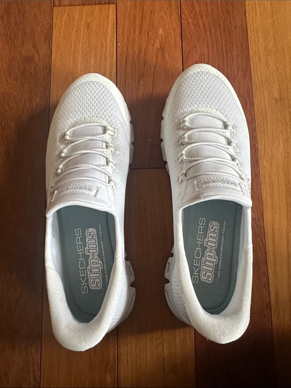 Skechers Slip-On Athletic Sneakers in White - Picture 2 of 3